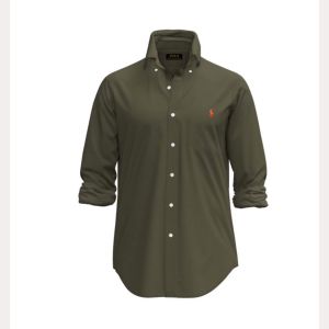 Polo Ralph Lauren miesten kauluspaita, LONG SLEEVE-SPORT SHIRT Khaki