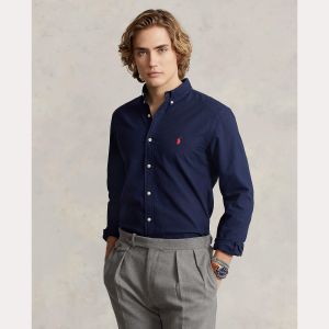 Polo Ralph Lauren miesten kauluspaita, LONG SLEEVE-SPORT Sininen