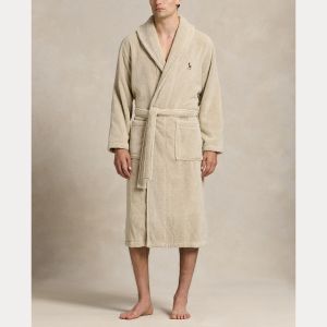 Polo Ralph Lauren miesten kylpytakki, KIMONO ROBE Vaaleanharmaa
