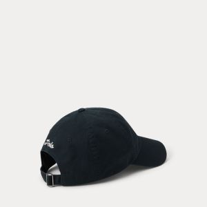 Polo Ralph Lauren miesten lippis, DOG-EMBROIDERED TWILL BALL CAP Musta