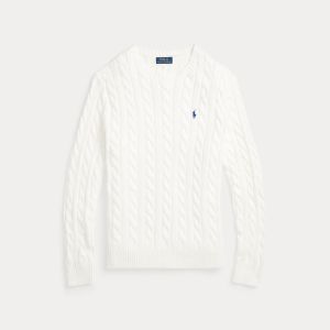 Polo Ralph Lauren miesten neule, LS DRIVE LONG SLEEVE PULLOVER Valkoinen