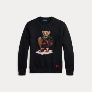 Polo Ralph Lauren miesten neulepsuero, HOLIDAY BEAR Musta