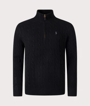 Polo Ralph Lauren Miesten Neulepusero, CABLE-KNIT WOOL-CASHMERE SWEATER Musta