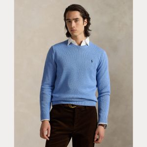 Polo Ralph Lauren Miesten Neulepusero, LONG SLEEVE-SWEATER Keskisininen