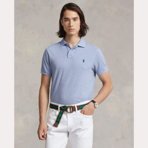 Polo Ralph Lauren miesten pikeepaita, POLO PIKEE CUSTOM SLIM Vaaleansininen
