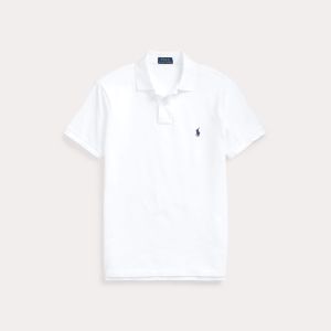 Polo Ralph Lauren miesten pikeepaita, SLIM FIT MESH POLO Valkoinen