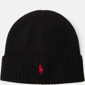 Polo Ralph Lauren Miesten Pipo, SIGNATURE PONY WOOL BEANIE Musta