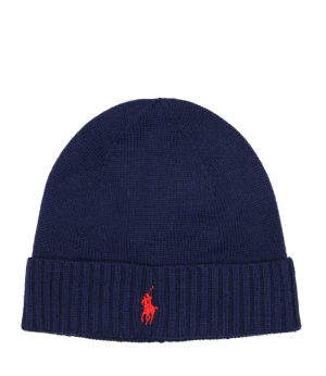 Polo Ralph Lauren Miesten Pipo, SIGNATURE PONY WOOL BEANIE Tummansininen
