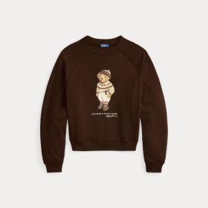 Polo Ralph Lauren naisten collegepusero, KNIT-SWEATSHIRT Tummanruskea