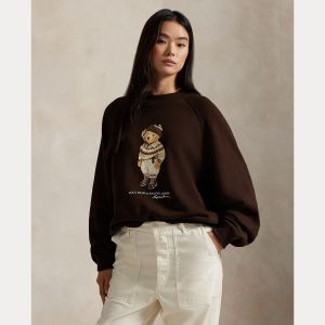 Polo Ralph Lauren naisten collegepusero, KNIT-SWEATSHIRT Tummanruskea