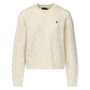 Polo Ralph Lauren naisten neulepusero, SWEATER-PULLOVER Luonnonvalkoinen
