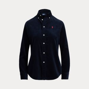Polo Ralph Lauren naisten paita, WOVEN-SPORT SHIRT-SHIRT Tummansininen