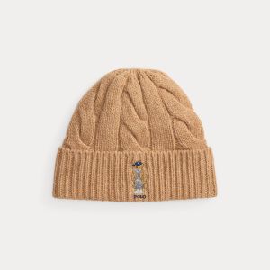 Polo Ralph Lauren naisten pipo, FALL BEAR HT-HAT Kameli