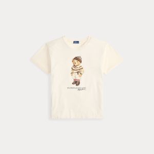 Polo Ralph Lauren naisten t-paita, KNIT-T-SHIRT Luonnonvalkoinen