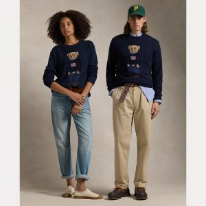 Polo Ralph Lauren neulepusero, BEAR LONG SLEEVE PULLOVER Tummansininen