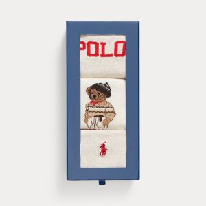 Polo Ralph Lauren sukat, CLRD BR GTBX-CREW SOCK-3 PACK Monivärinen Kuosi