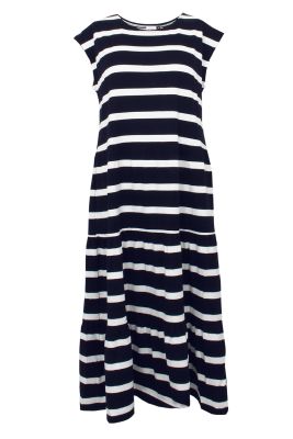 S.T.I naisten mekko, JOY STRIPE TRICOT DRESS 118CM Raidallinen Sininen