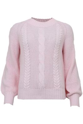 S.T.I naisten neulepusero, BETTE KNIT 60CM Vaaleanpunainen