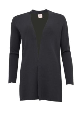 S.T.I Naisten Neuletakki MARGRETA CARDIGAN 76 CM Musta