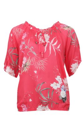 S.T.I Naisten Pusero KADY BLOUSE 64CM Punainen Kuosi