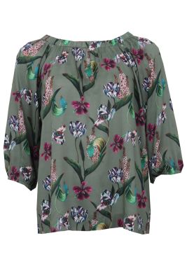 S.T.I naisten pusero, KALLIE BLOUSE Kuosi, Vihreä