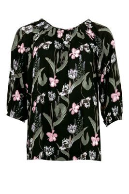 S.T.I naisten pusero, KALLIE BLOUSE Musta Kuosi