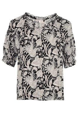 S.T.I Naisten Pusero KARLA BLOUSE Musta Kuosi
