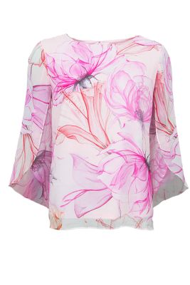 S.T.I naisten pusero, KARLY BLOUSE 66CM Vaaleanpunainen Kuosi