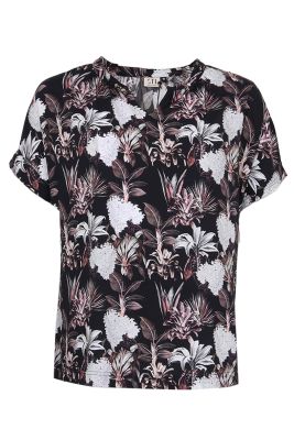 S.T.I Naisten Pusero KESI BLOUSE 65CM Musta Kuosi