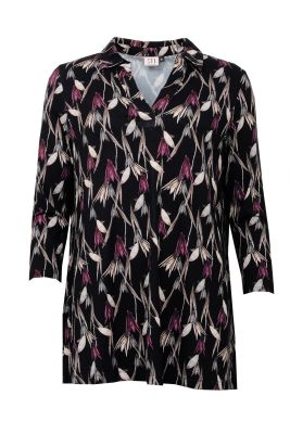 S.T.I naisten tunika, FERRA TRICOT TUNIC 74CM Musta Kuosi