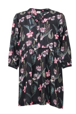 S.T.I naisten tunika, KASANDRA TUNIC 84 CM Musta Kuosi