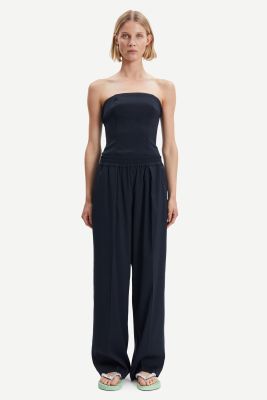 Samsoe and Samsoe Naisten Housut JULIA TROUSERS 14635 Tummansininen