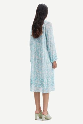 Samsoe and Samsoe Naisten Mekko, Elma shirt dress aop 9695 Vaaleansininen