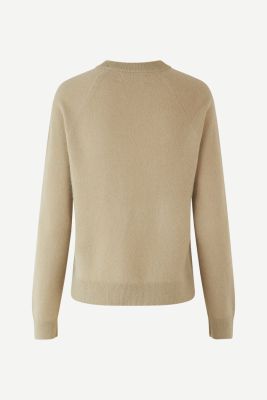 Samsoe and Samsoe, Naisten Neulepaita, Boston O-Neck 6304 Vaalea Beige