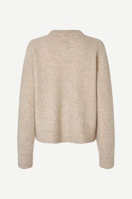Samsoe and Samsoe naisten neulepusero, SAMELODY V-NECK 15727 Vaalea Beige