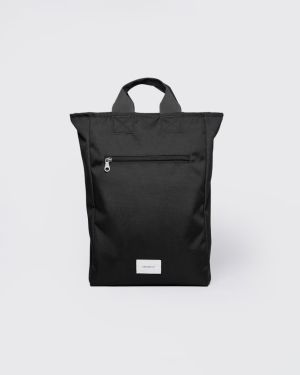 Sandqvist reppu, GROUND 2-WAY BAG Musta