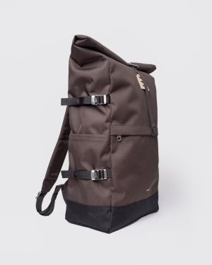 Sandqvist Reppu, ICON ROLLTOP BACKPACK L Tummanruskea