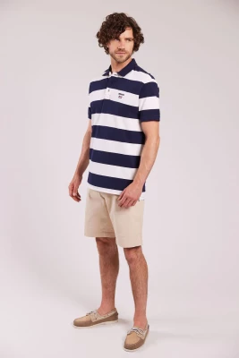 Sebago miesten pikeepaita, MICK BLOCK STRIPE PIQUE NOS Raidallinen Sininen