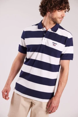 Sebago miesten pikeepaita, MICK BLOCK STRIPE PIQUE NOS Raidallinen Sininen