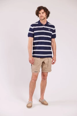 Sebago miesten pikeepaita, MILO STRIPED PIQUE NOS Raidallinen Sininen