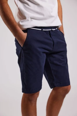 Sebago miesten shortsit, BELTED BERMUDA SHORTS Tummansininen
