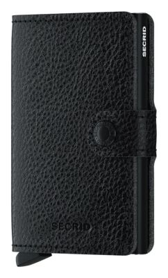 SECRID korttikotelo, MINIWALLET VEGETABLE TANNED BLACK BLACK Musta