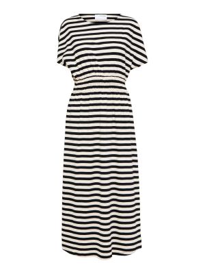Selected Femme mekko, SLFAMELIE 2/4 MIDI STRIPE DRESS Raidallinen Musta