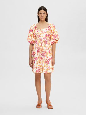 Selected Femme mekko, SLFDORITA 2/4 SHORT DRESS Monivärinen Kuosi