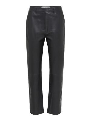 Selected Femme nahkahousut, SLFMARIE SHINO LEATHER PANT Musta