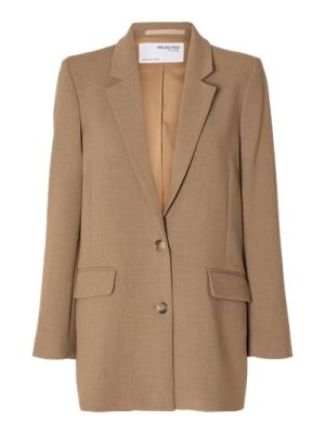 Selected Femme Naisten Bleiseri, AD-SLFRITA LS RELAXED BLAZER NOOS Kameli