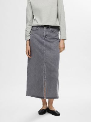 Selected Femme naisten farkkuhame, SLFKRISTA GERDA MAX SKIRT Grafiitti