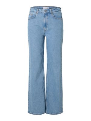 Selected Femme naisten farkut, SLFALICE HW WIDE LONG LIG BLU JEANS  Indigo