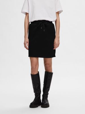 Selected Femme naisten hame, SLFLISA HANKIE MW SHORT SKIRT Musta