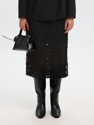 Selected Femme naisten hame, SLFMARION HW MIDI SKIRT B Black